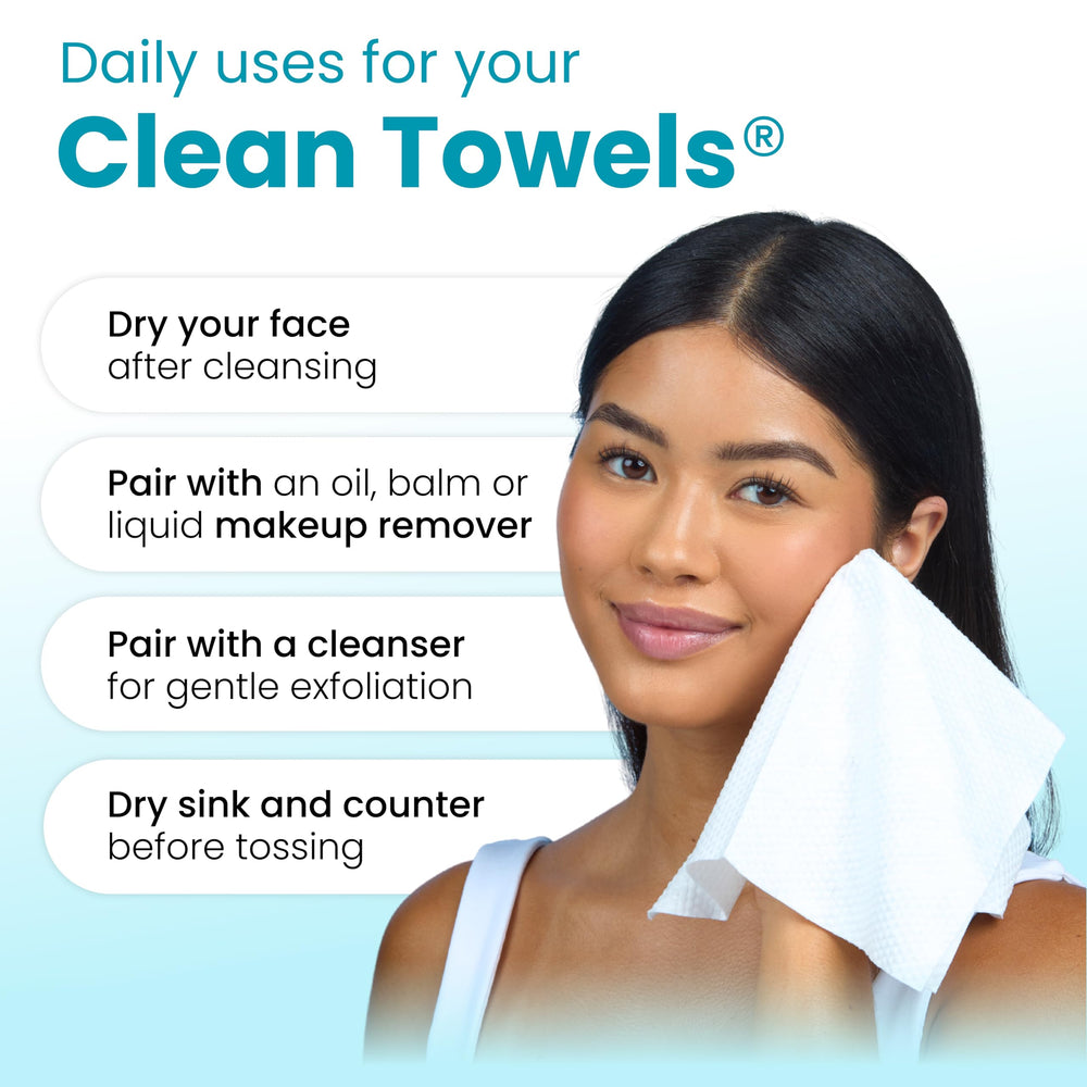 CLEAN SKIN CLUB toallita desechada higiénicamente mostrando conveniencia