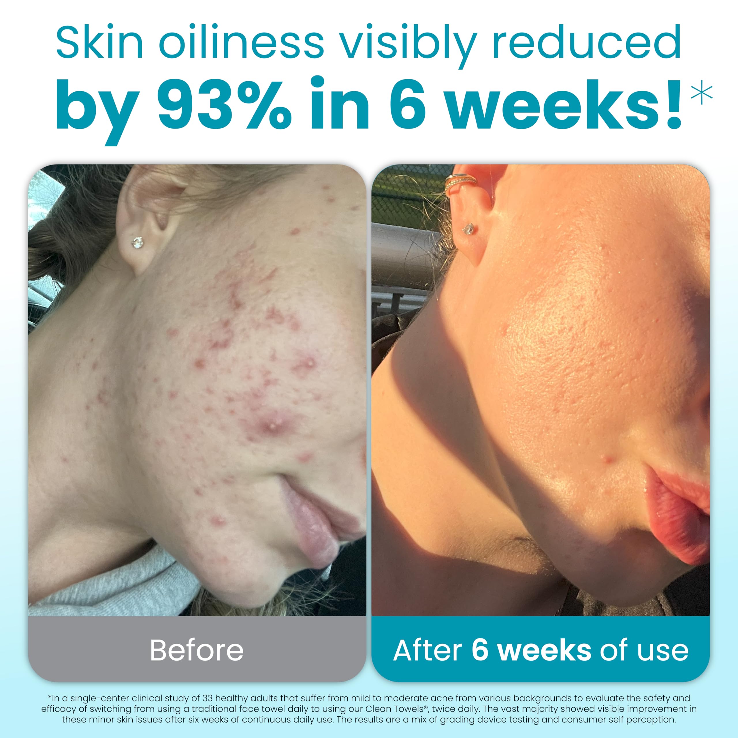 CLEAN SKIN CLUB primer plano de textura de puntos para exfoliación eficaz