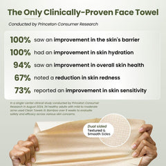 Clean Skin Club toalla desplegada mostrando textura suave para piel