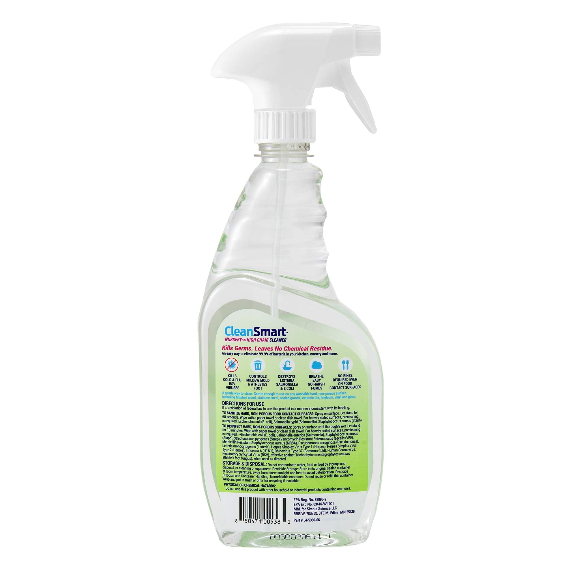 CleanSmart superficie de trona limpia mostrando acabado sin residuos