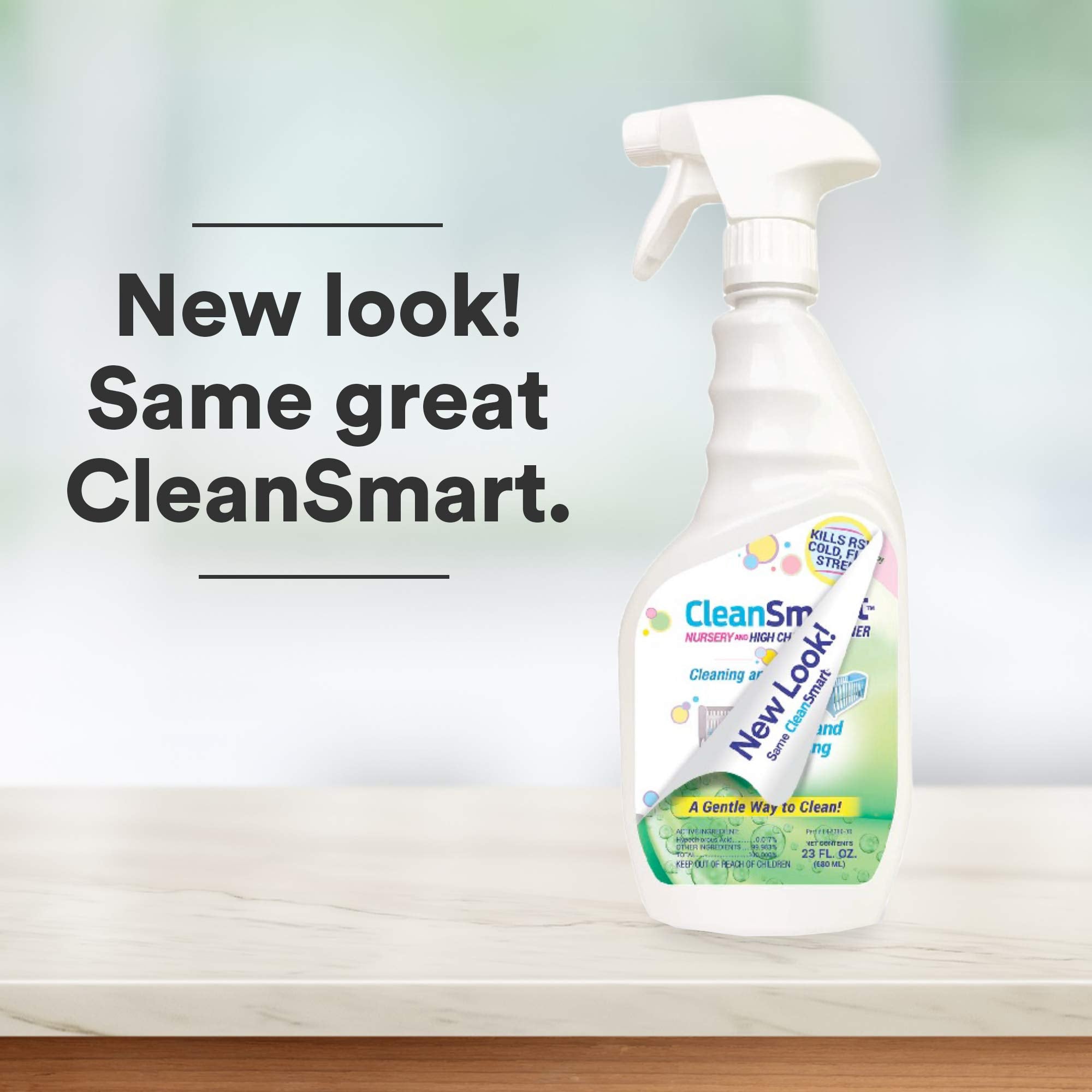 CleanSmart atomizador de cerca indicando textura del spray y aplicación precisa