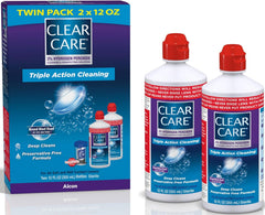 Clear Care frente del empaque mostrando el pack doble y sus beneficios claros