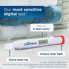 Clearblue dispositivo en mano listo para usar con manejo sencillo