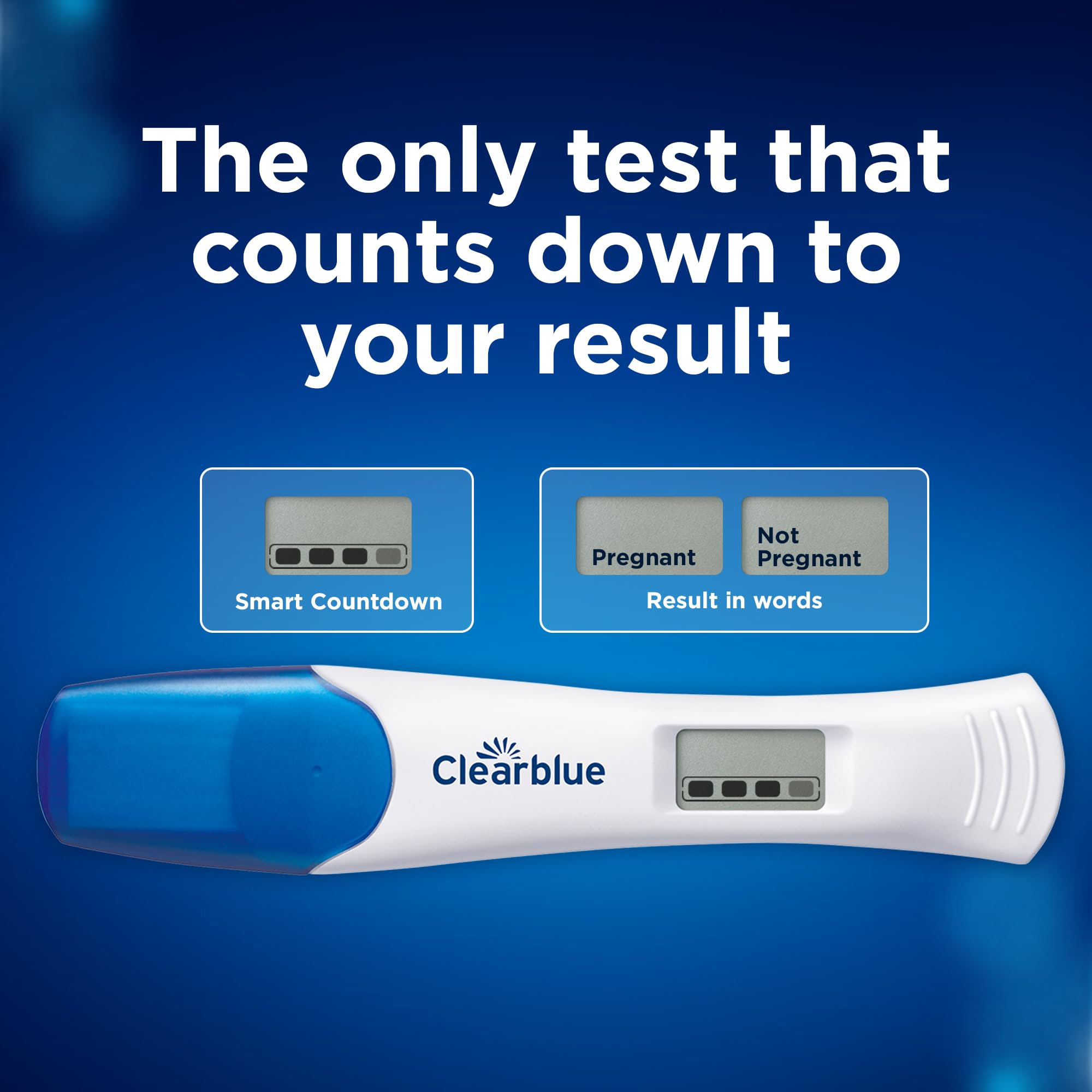 Clearblue etiqueta del producto mostrando certificaciones y confianza