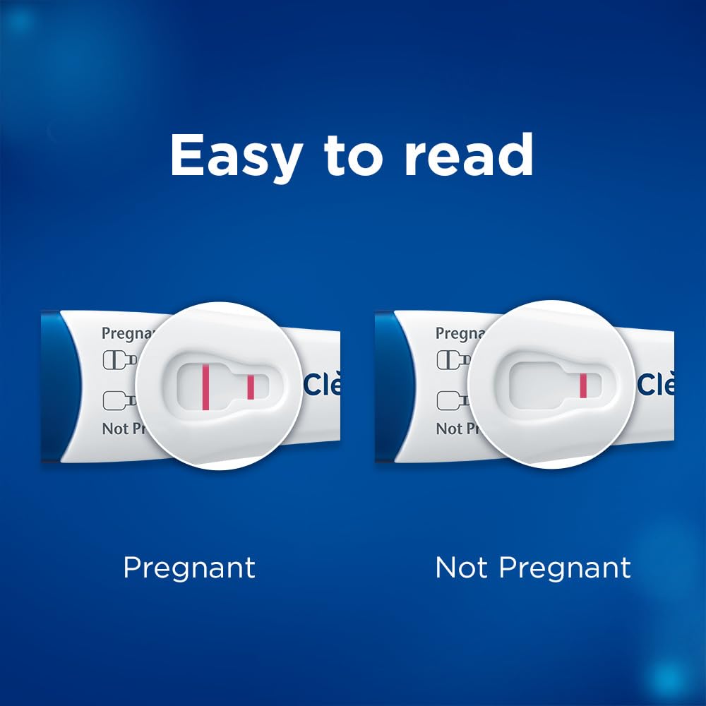 Clearblue resultado con dos líneas indicando embarazo claramente