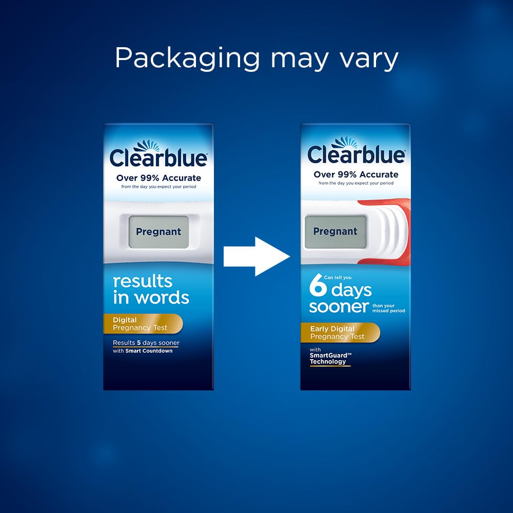 Clearblue comparación de tamaño para entender escala del dispositivo
