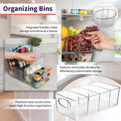 ClearSpace cajas en nevera con snacks visibles para acceso rápido