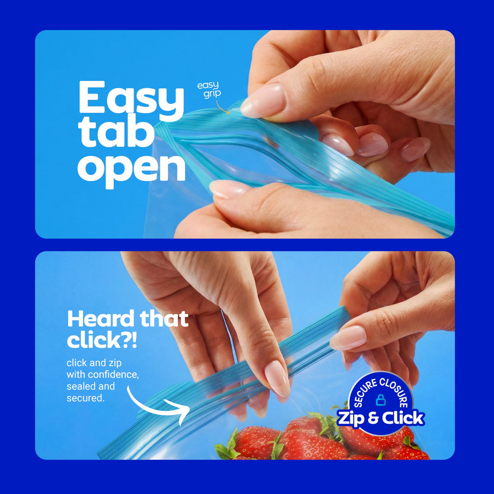 CLEARWARE bolsa con carne congelada protegiendo contra quemaduras por congelador