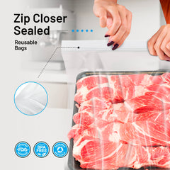 CLEARWARE cierre zip hermético en primer plano para protección