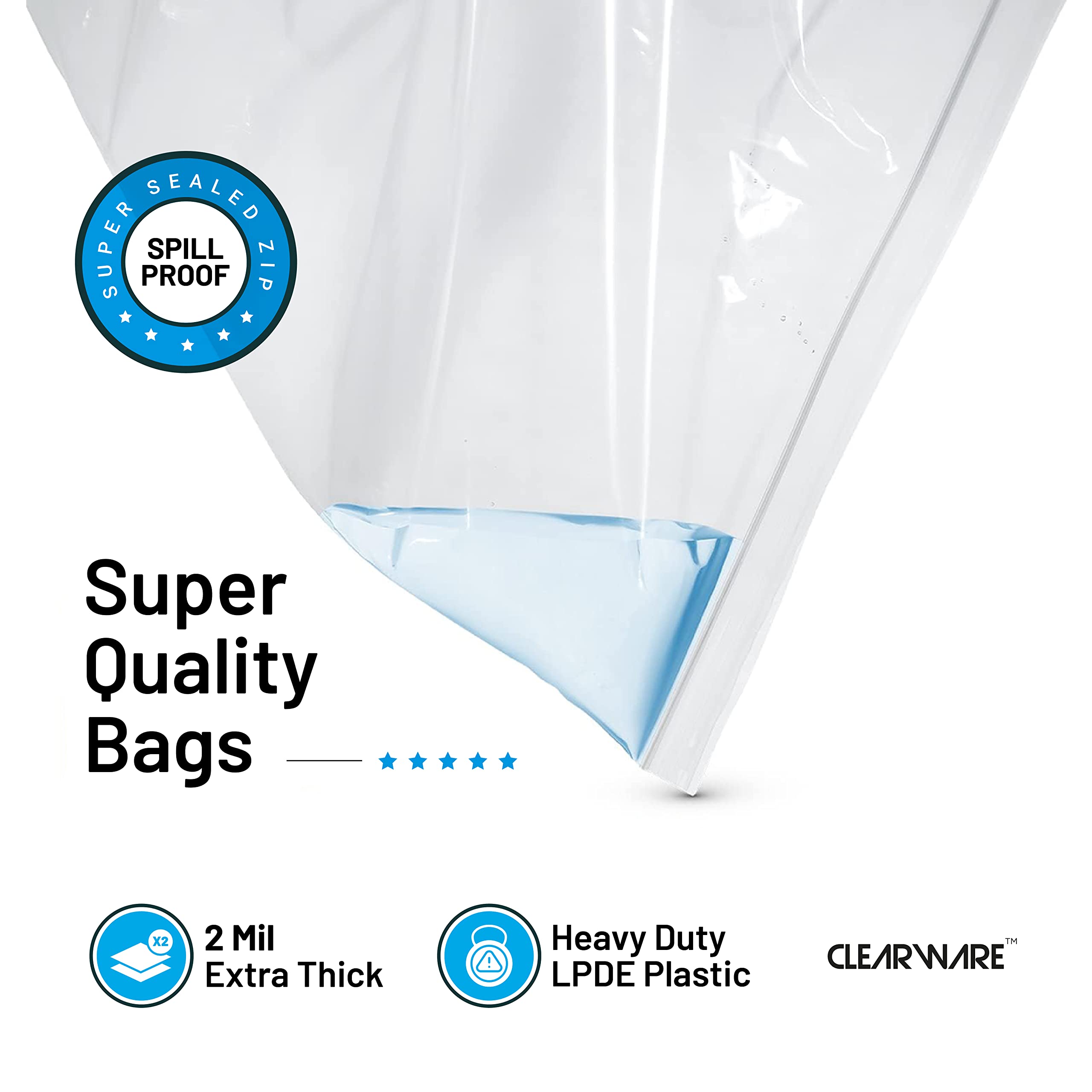 CLEARWARE bolsas en armario organizando ropa y ahorrando espacio