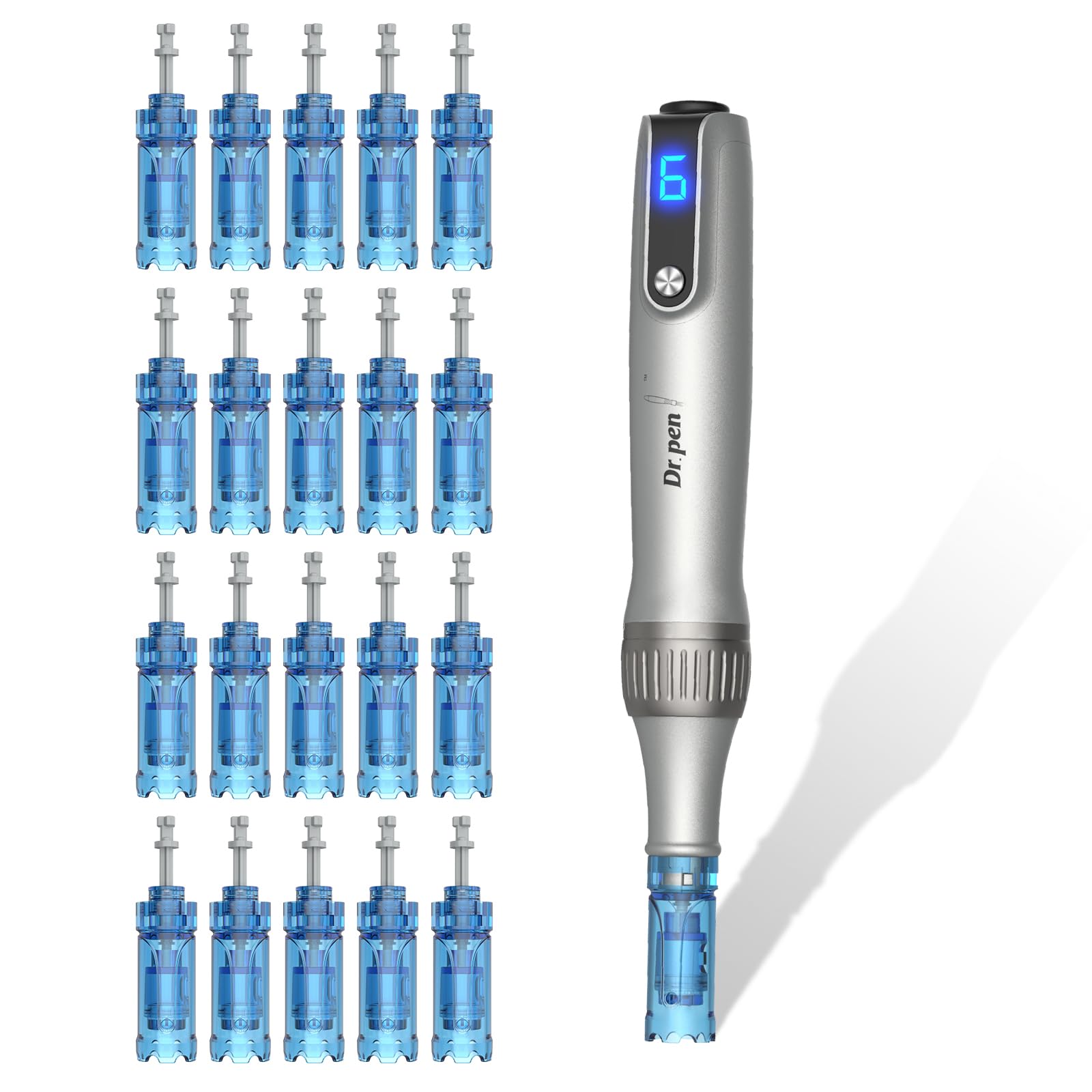 CLETINA Dr Pen M8S frontal mostrando diseño y beneficios portátiles