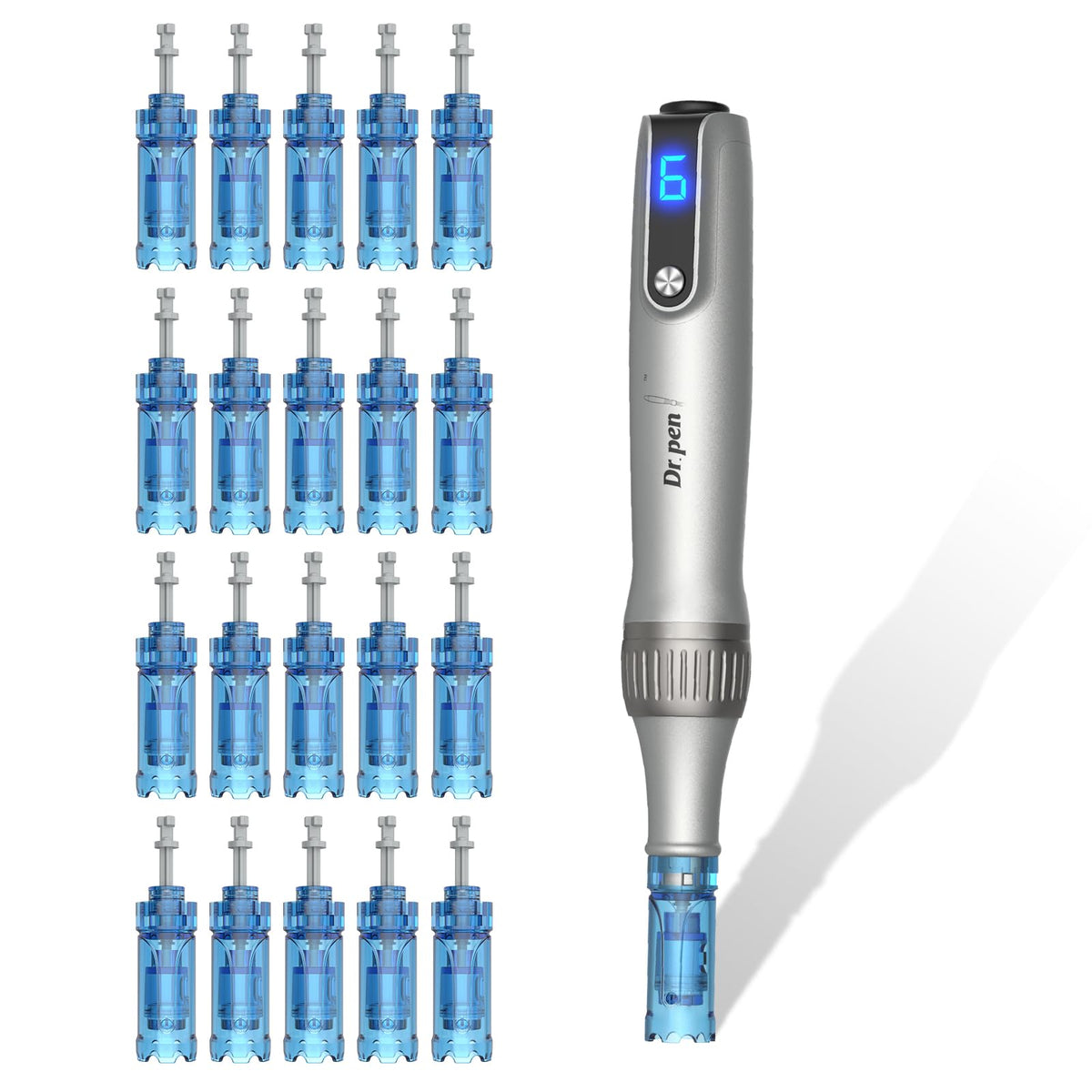 CLETINA Dr Pen M8S frontal mostrando diseño y beneficios portátiles