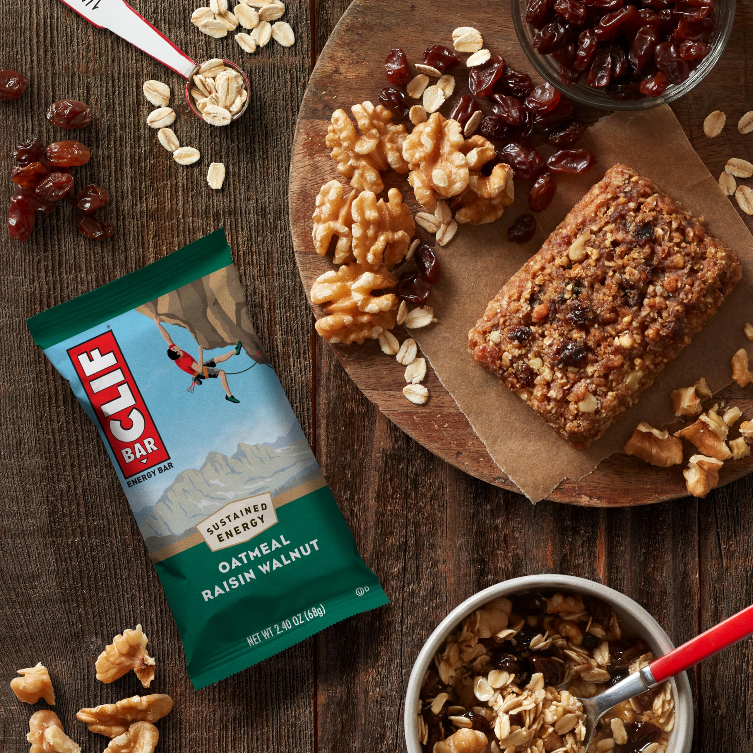 CLIF Bar barrita en mochila durante caminata para energía durante la ruta