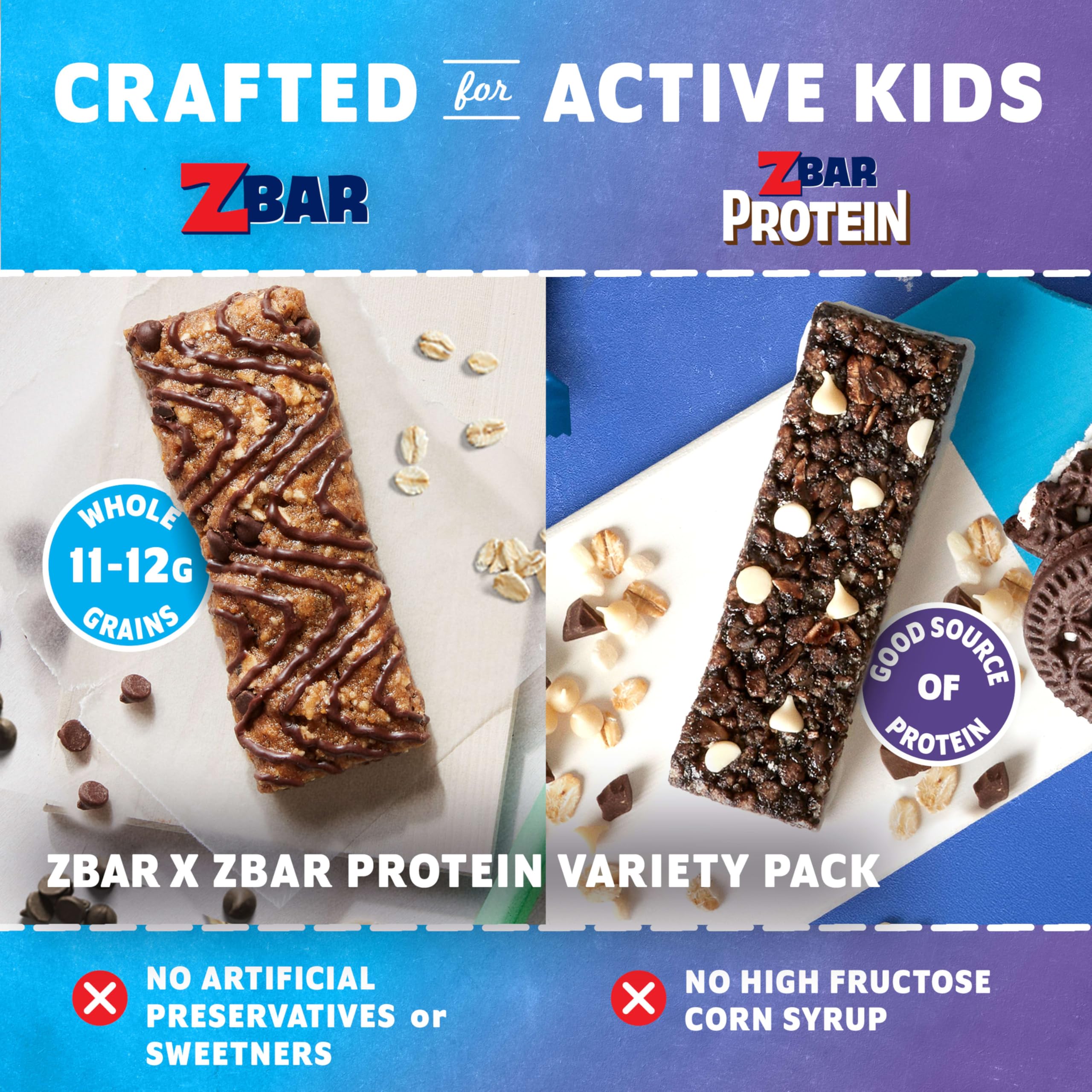 Clif Kid Zbar tamaño en mano para referencia de porción infantil