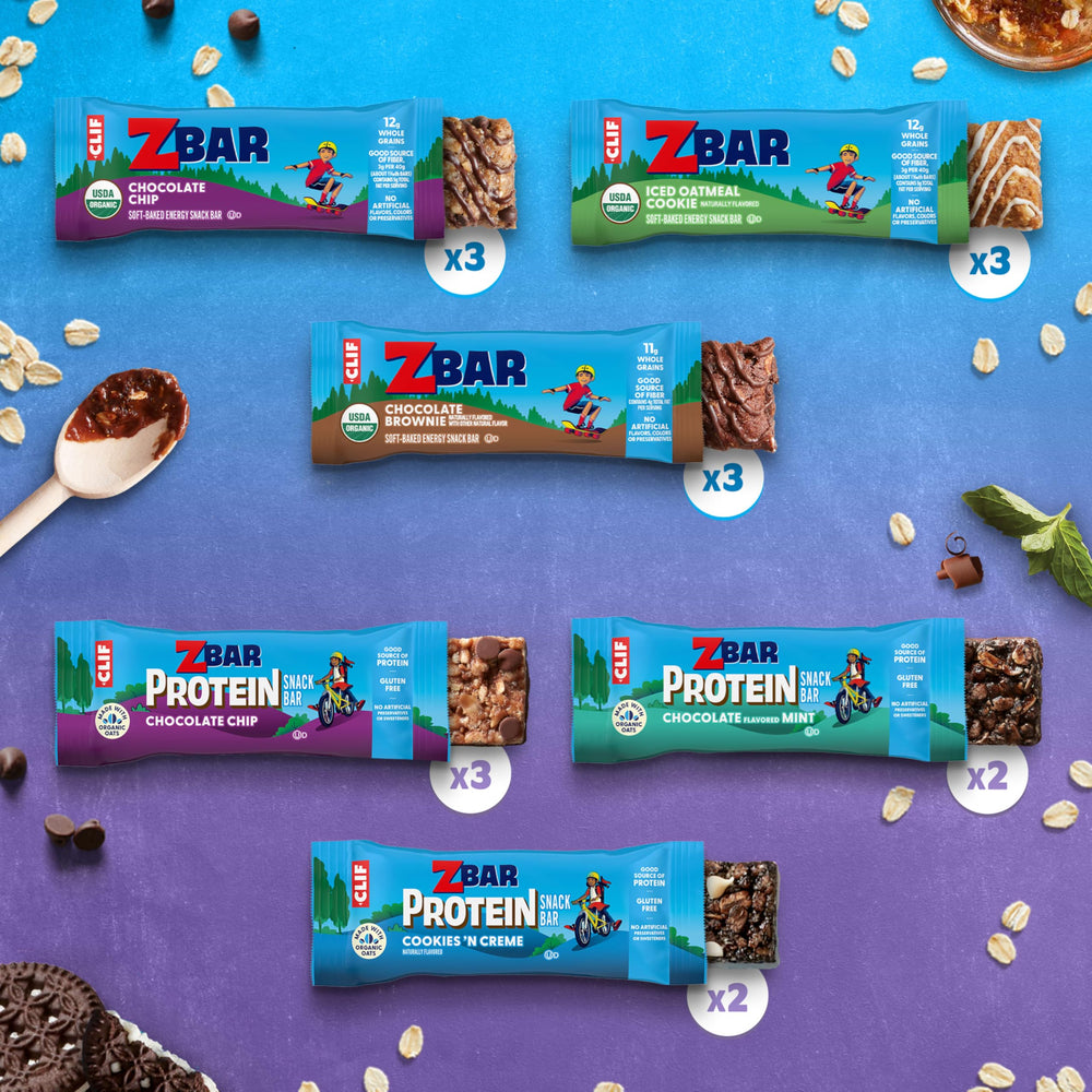 Clif Kid Zbar barras envueltas individualmente, fácil transporte