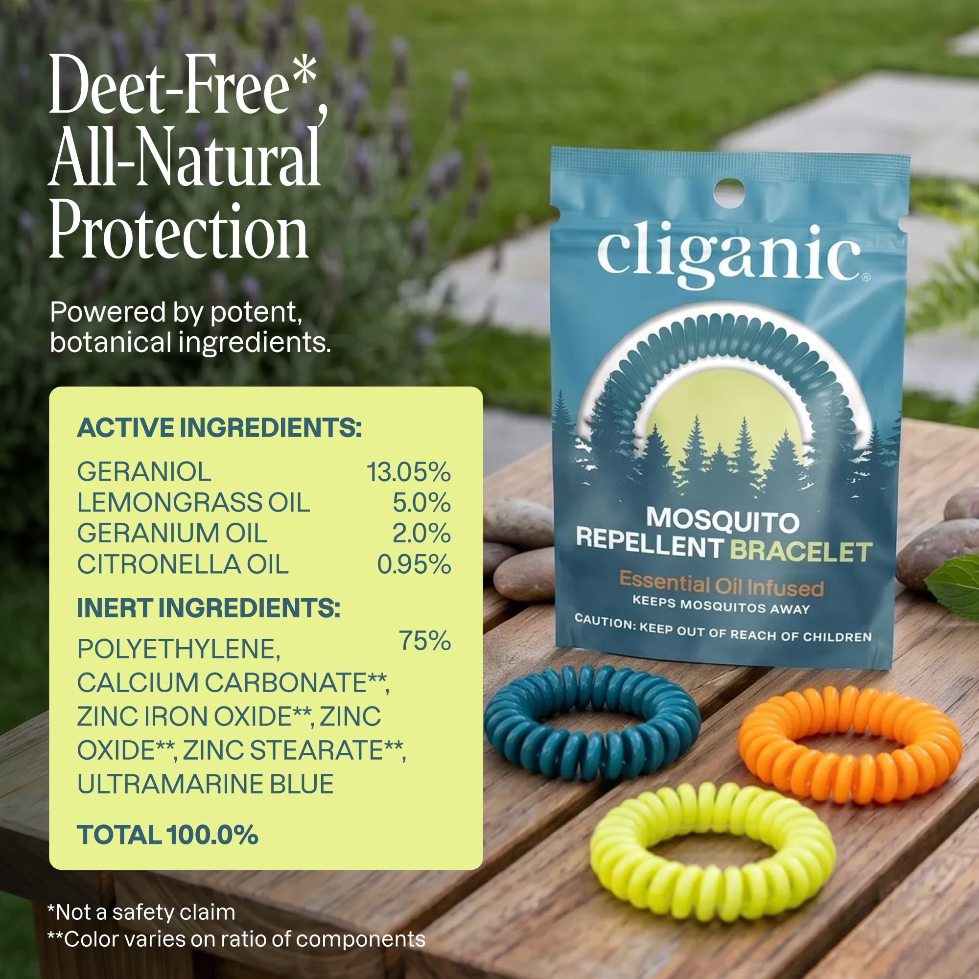 Cliganic 50 pulseras desplegadas, práctico suministro para grupos