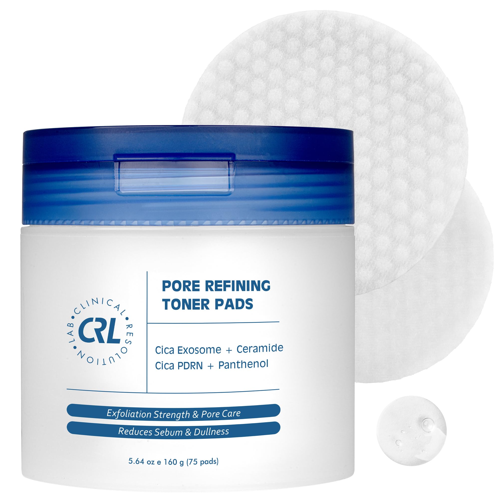 Clinical Resolution envase frontal mostrando 75 toallitas y conveniencia diaria