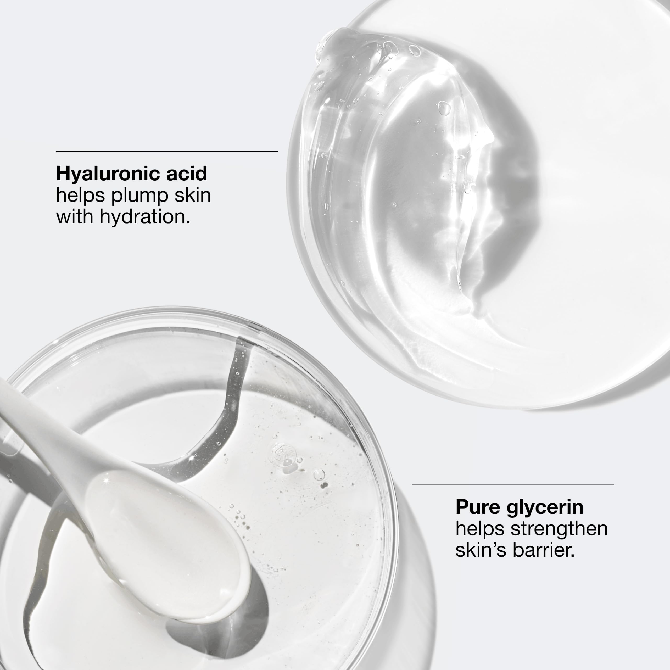 Clinique primer plano del ingrediente glicerina que retiene humedad