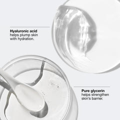 Clinique primer plano del ingrediente glicerina que retiene humedad