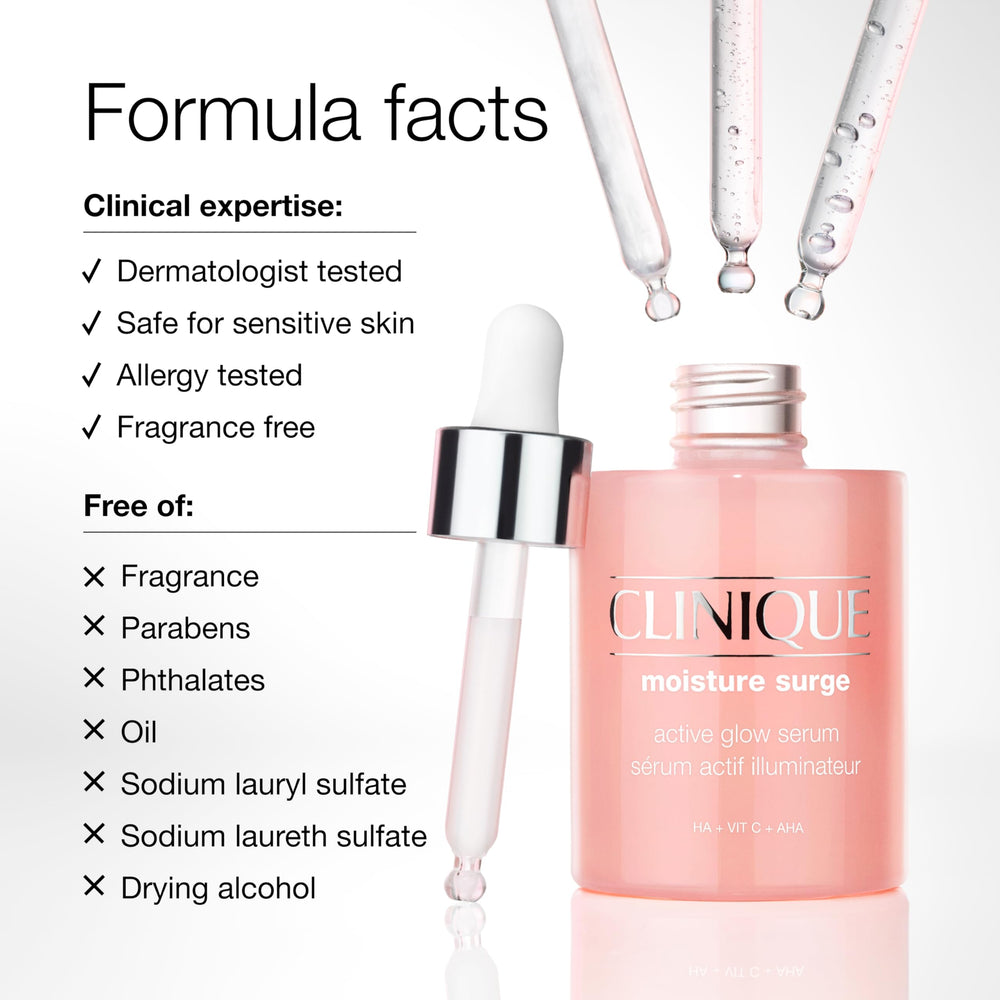 Clinique producto en tocador estilo de vida que sugiere rutina diaria práctica