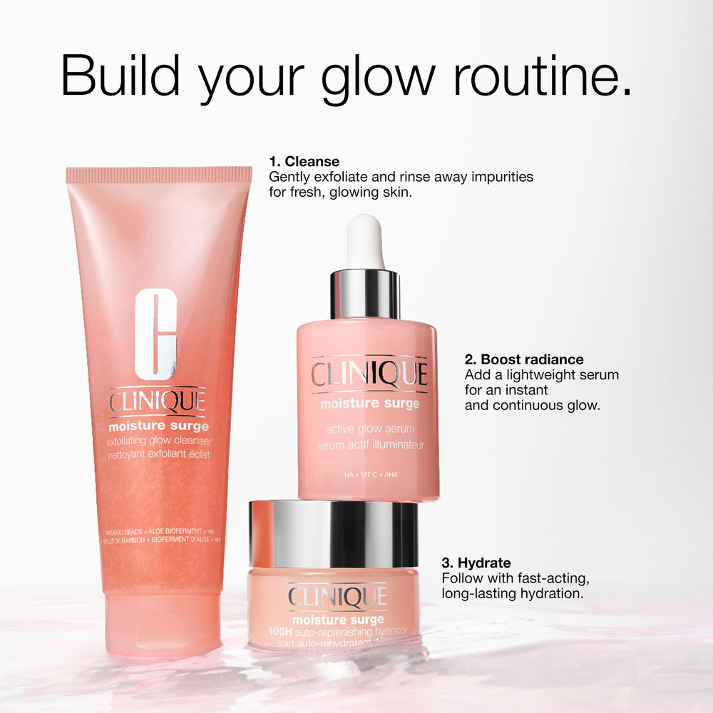 Clinique persona lavando rostro que muestra limpieza y frescura inmediata