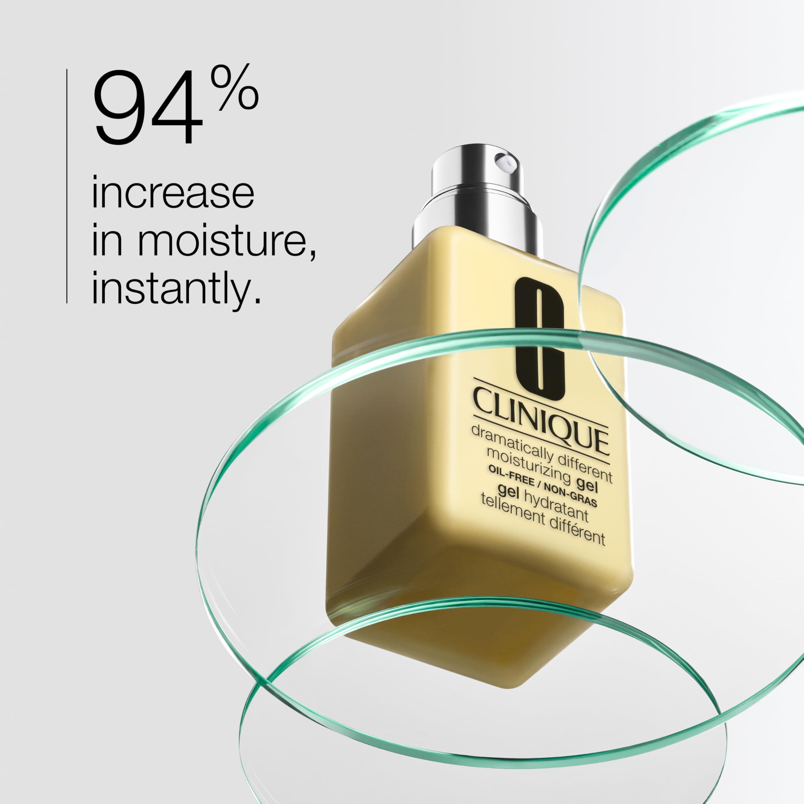 Clinique gel textura detalle que demuestra absorción rápida y ligereza