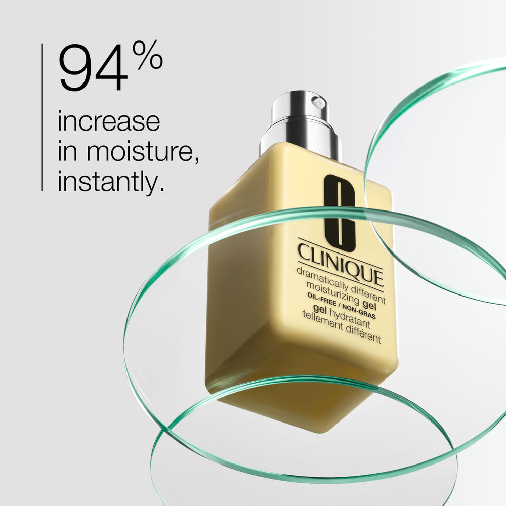 Clinique gel textura detalle que demuestra absorción rápida y ligereza