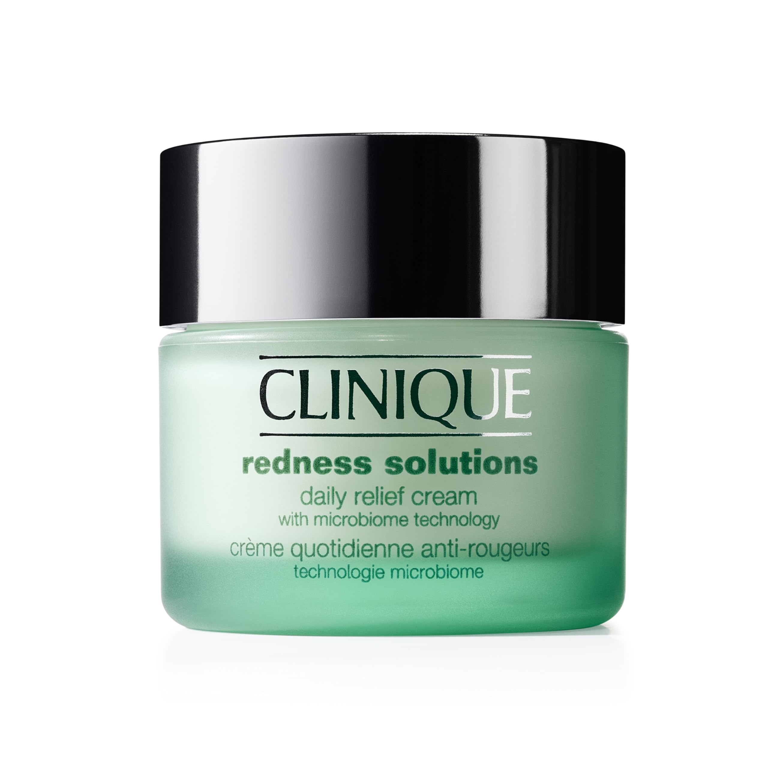 Clinique crema frontal mostrando el envase y calma inmediata