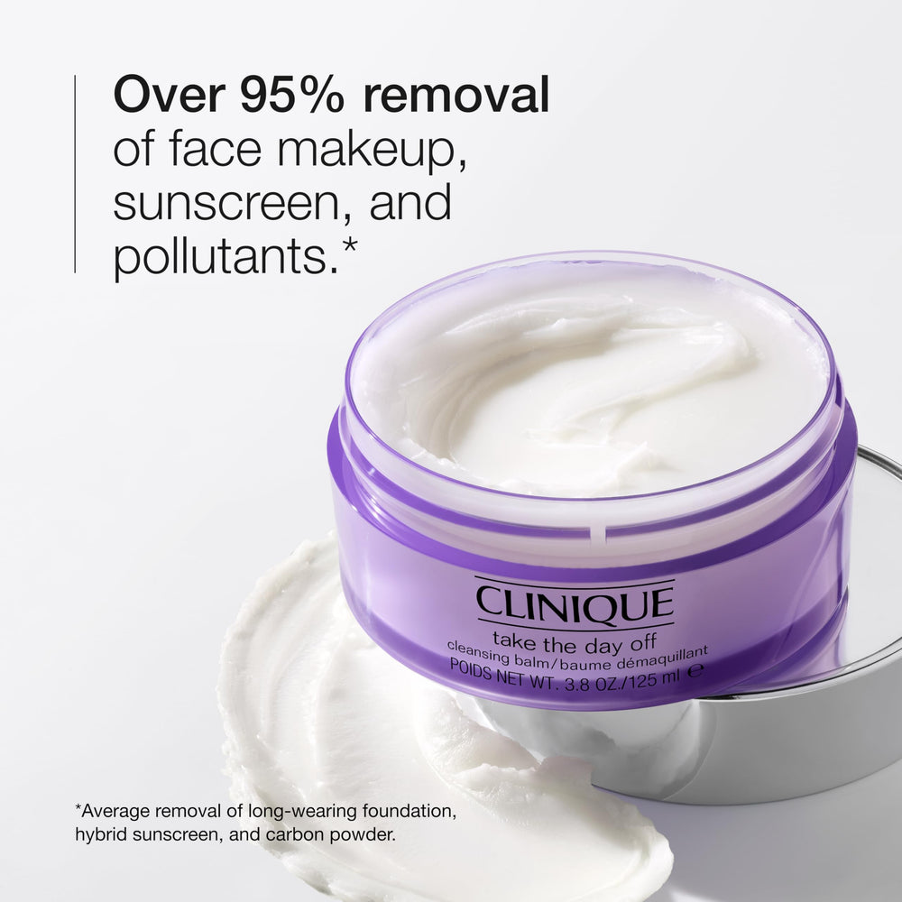 Clinique aplicación con los dedos eliminando maquillaje resistente