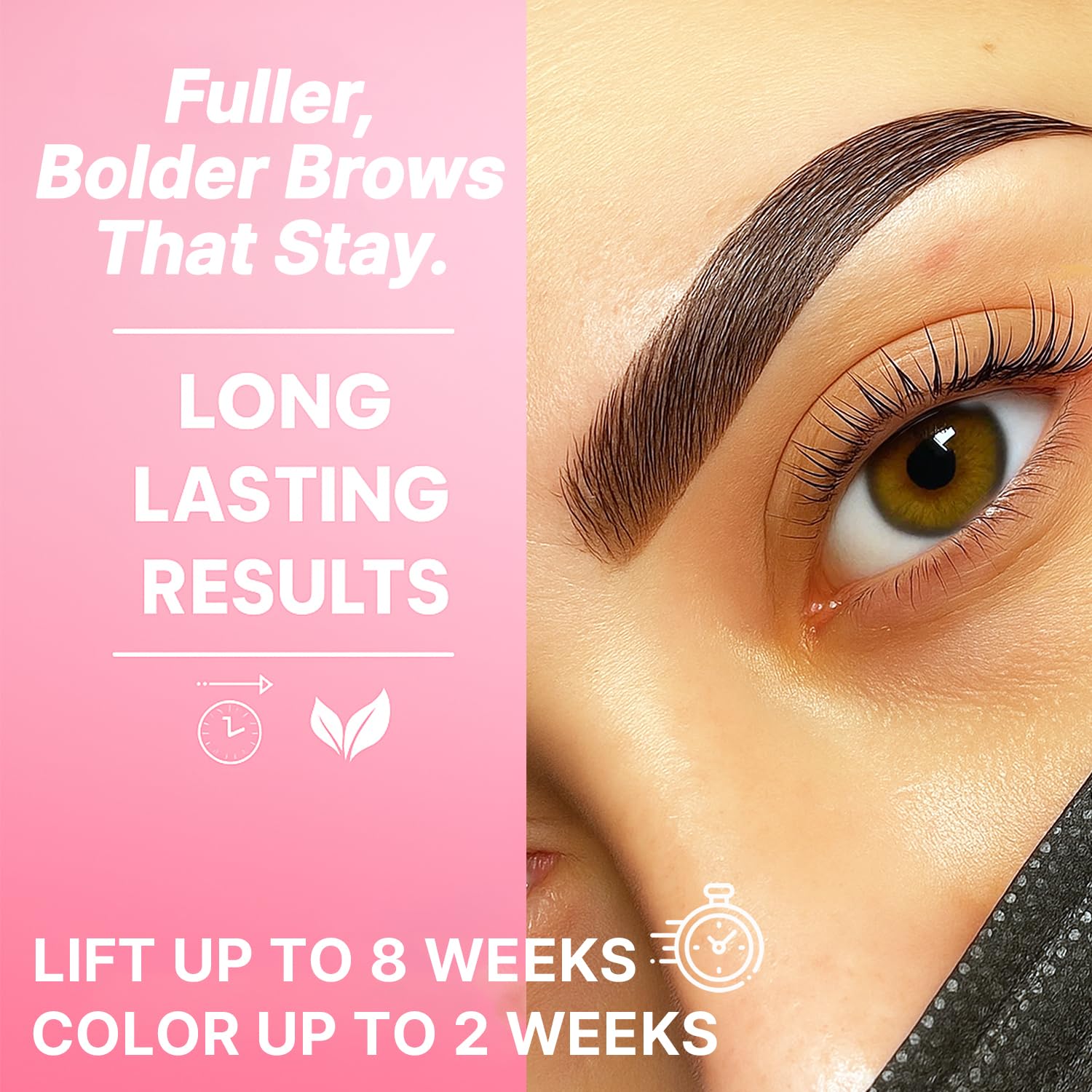 CLIONE PRIME aplicación en cejas primer plano, lamina y uniforma el vello