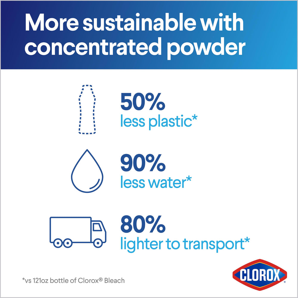Clorox aplicación sobre encimera cocina limpiando y blanqueando superficie no porosa