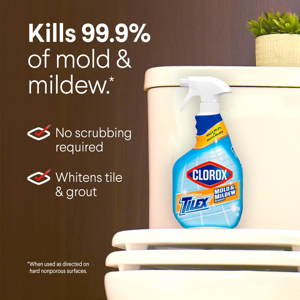 Clorox Plus Tilex primer plano de la etiqueta con instrucciones claras