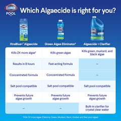 Clorox Pool&Spa aplicándose en la parte profunda de la piscina con filtro en marcha, distribución uniforme