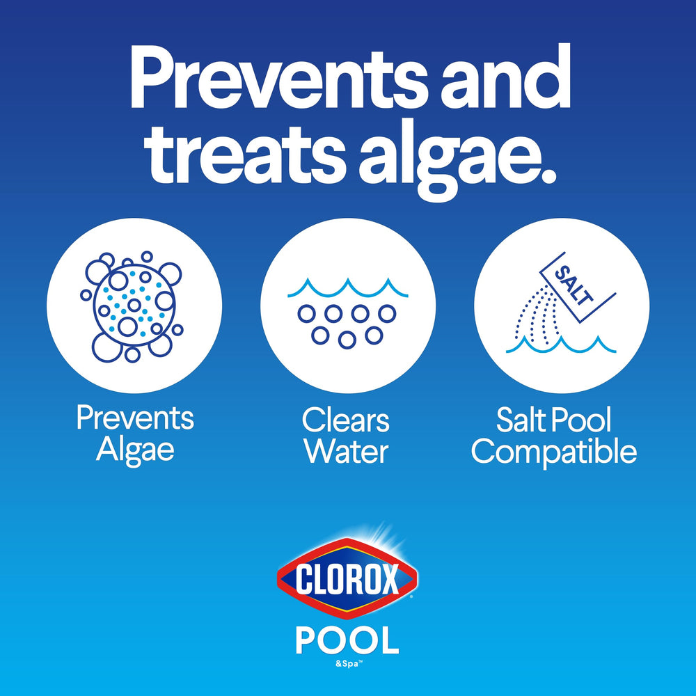 Clorox Pool&Spa detalle de la etiqueta con instrucciones claras para dosificación segura