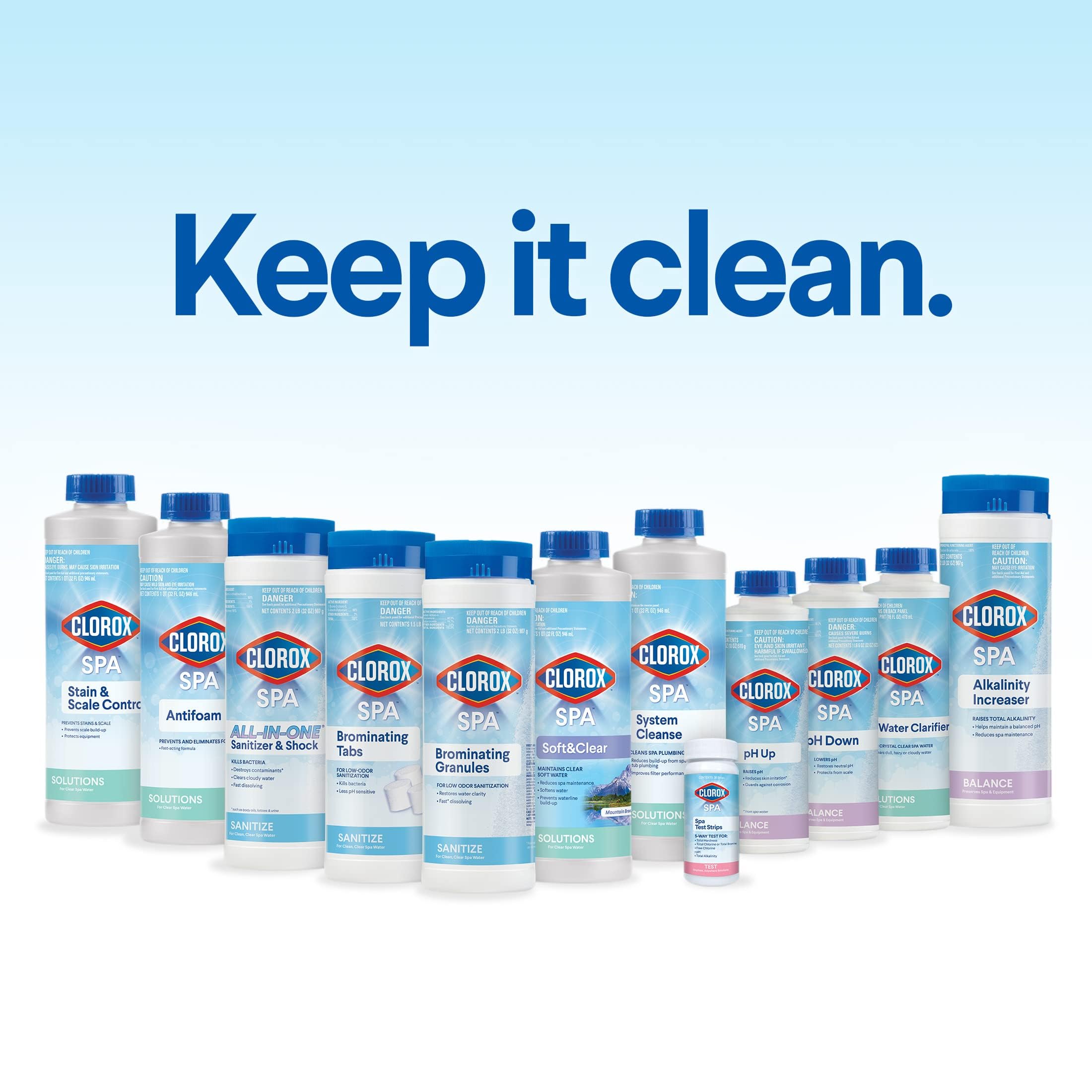 CLOROX Pool&Spa etiqueta con instrucciones facilitando uso seguro y correcto