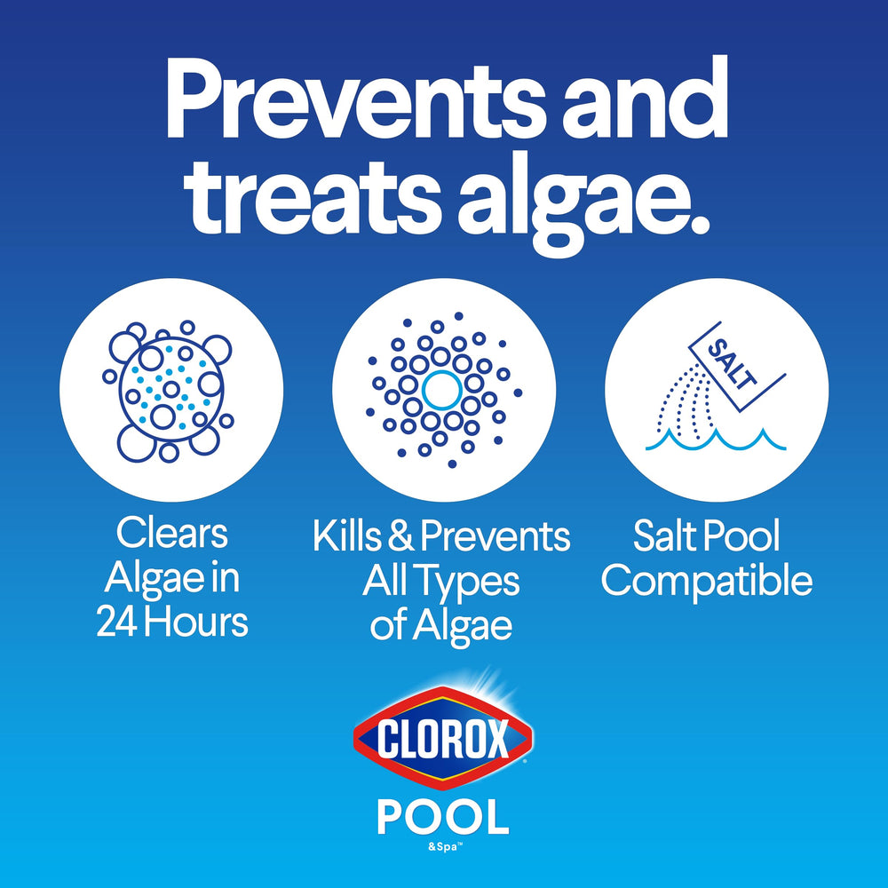Clorox Pool&Spa detalle del líquido y textura que revela fórmula no espumante
