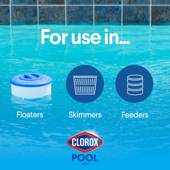 CLOROX Pool&Spa detalle de la textura y borde de la pastilla para liberación lenta