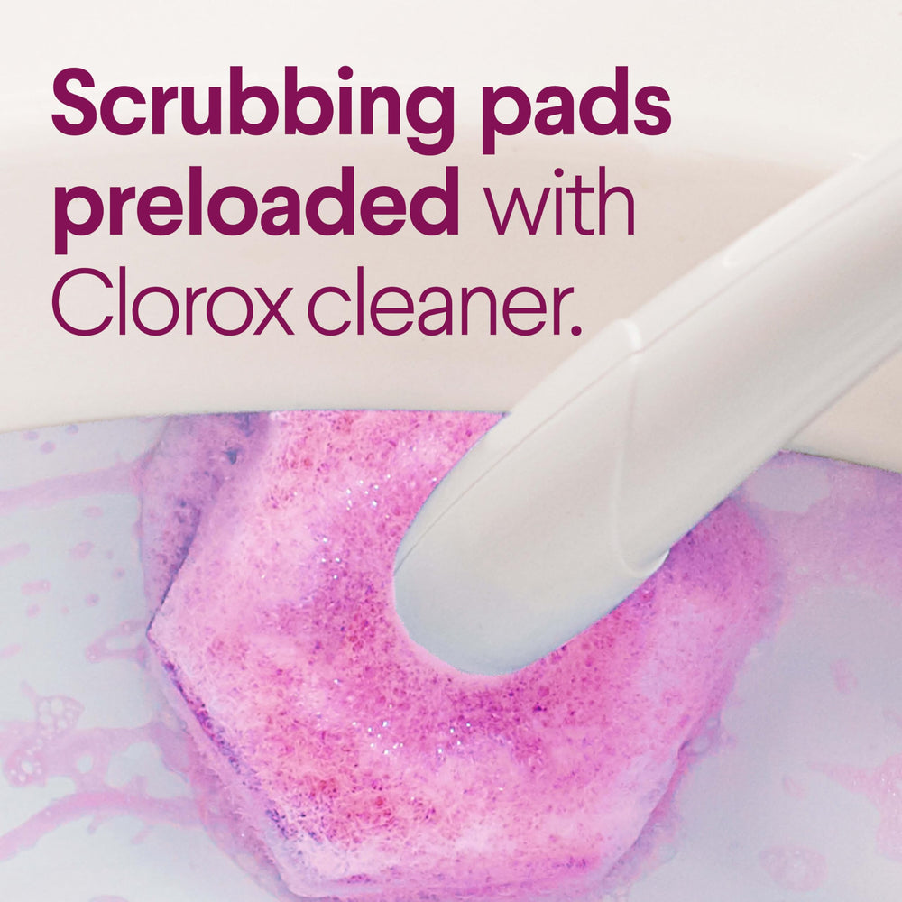 Clorox almohadilla recambio de cerca presenta forma hexagonal y fácil colocación