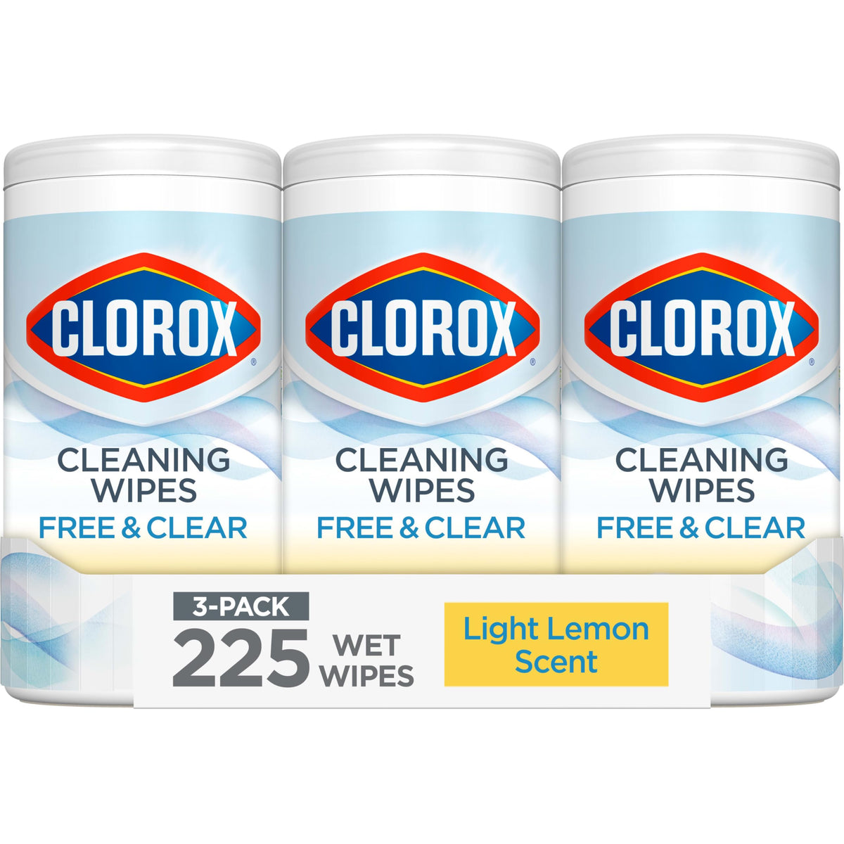 Clorox toallitas paquete frontal mostrando el sello Safer Choice y conveniencia