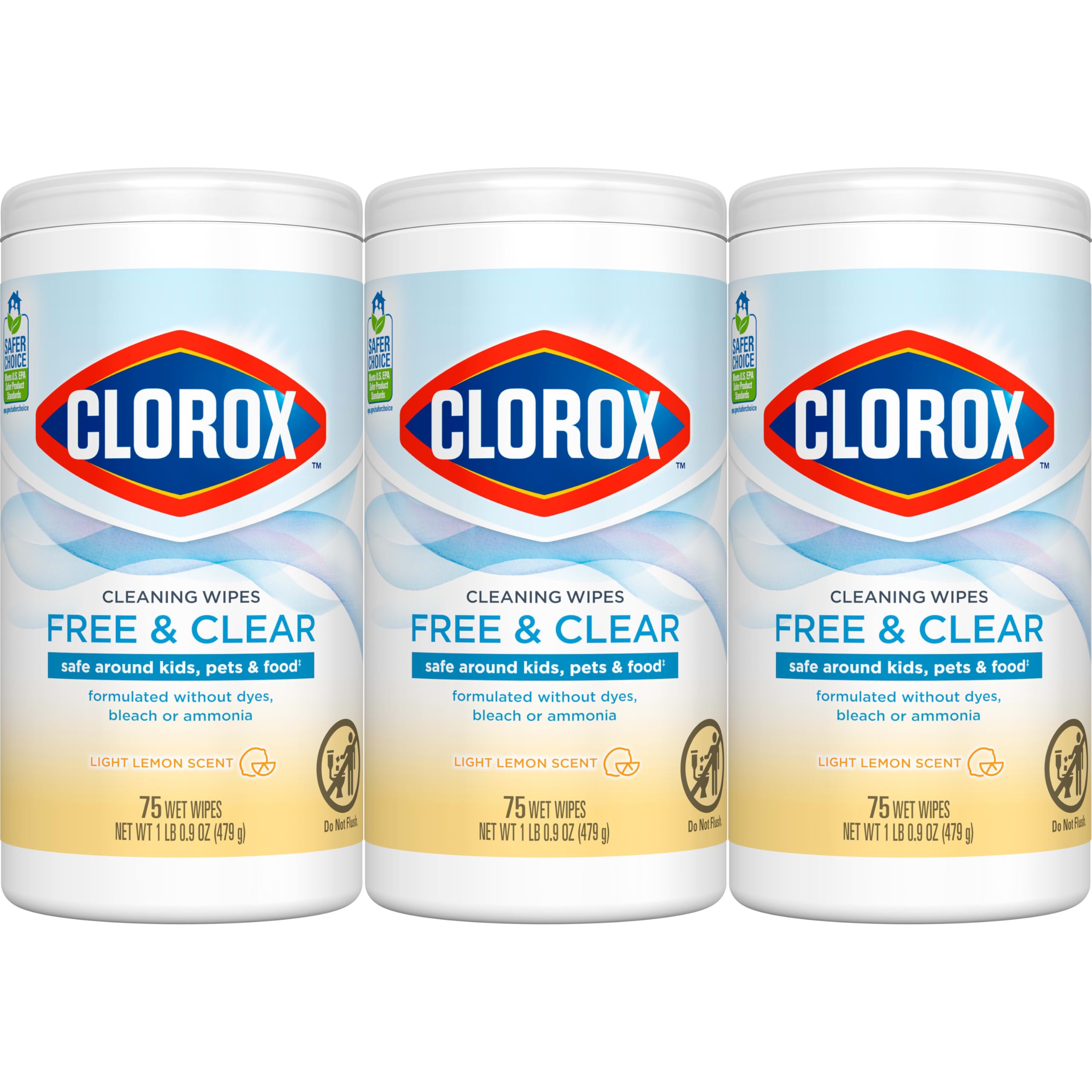 Clorox toallitas comparación con mano para mostrar tamaño y facilidad de uso