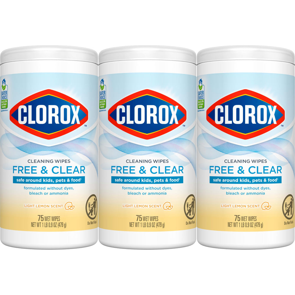 Clorox toallitas comparación con mano para mostrar tamaño y facilidad de uso