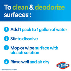 Clorox pod dissolving in bucket water for multipurpose cleaning