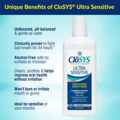 CloSYS solución clara de cerca que destaca textura no irritante