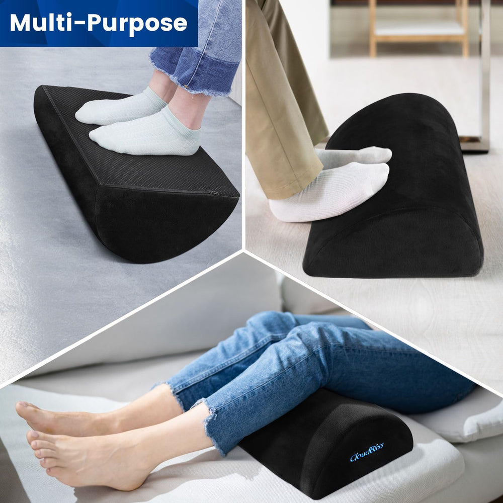 CloudBliss reposapiés en oficina minimalista aporta ergonomía estilizada
