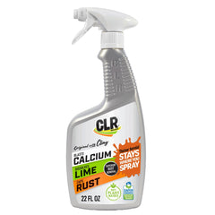 CLR botella frontal 22 oz mostrando diseño y propósito de limpieza