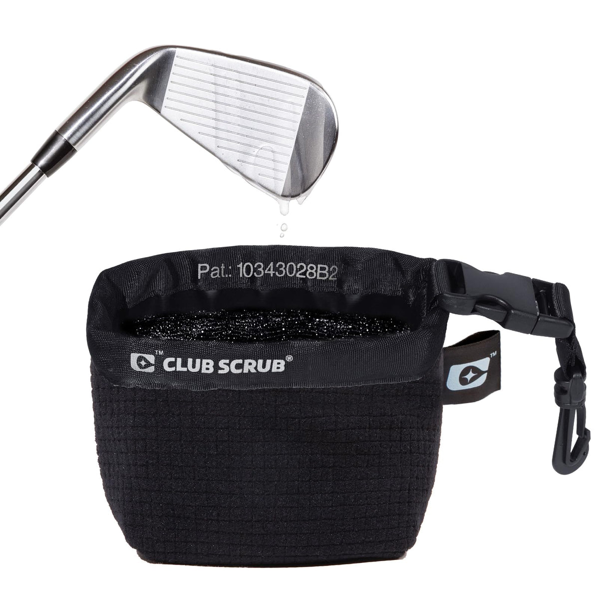 Club Scrub frontal mostrando cierre y diseño, limpieza práctica