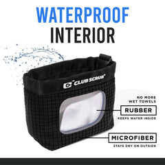 Club Scrub forro impermeable interior reteniendo agua y suciedad
