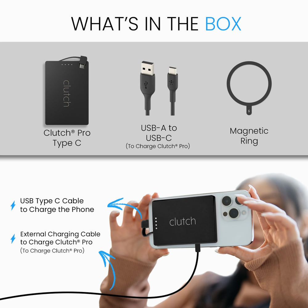 Clutch Pro acoplado a iPhone demostrando carga magnética eficiente
