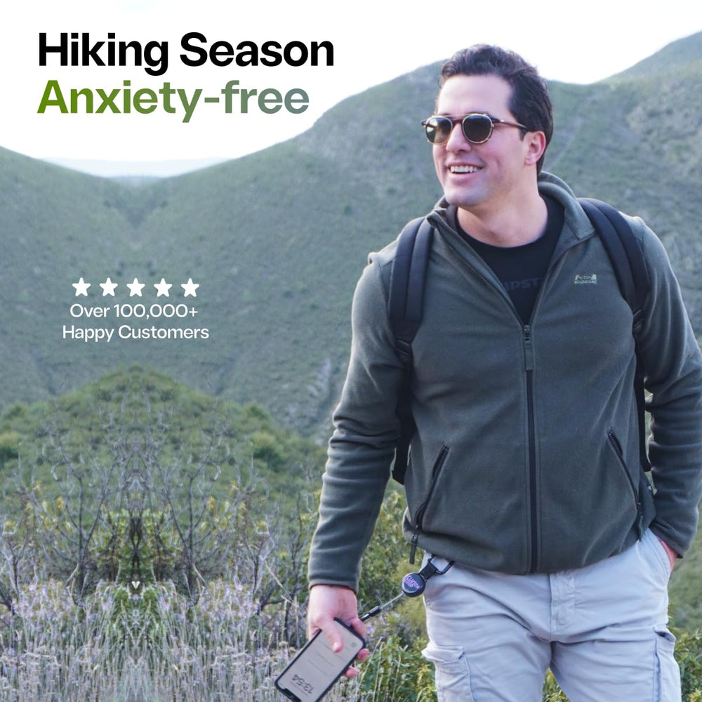 ClutchLoop sujeto al asa de un bolso como accesorio seguro