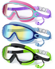 CMBJJU frontal del pack de 3 gafas mostrando colores y empaque, protección práctica